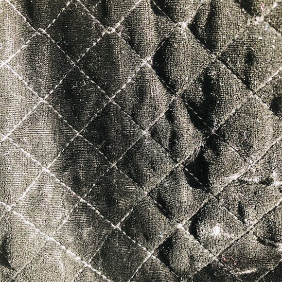 JM Collection Women's Size 8 Quilted Lined Color Black Velvet Jacket Botton Down - Picture 6 of 6